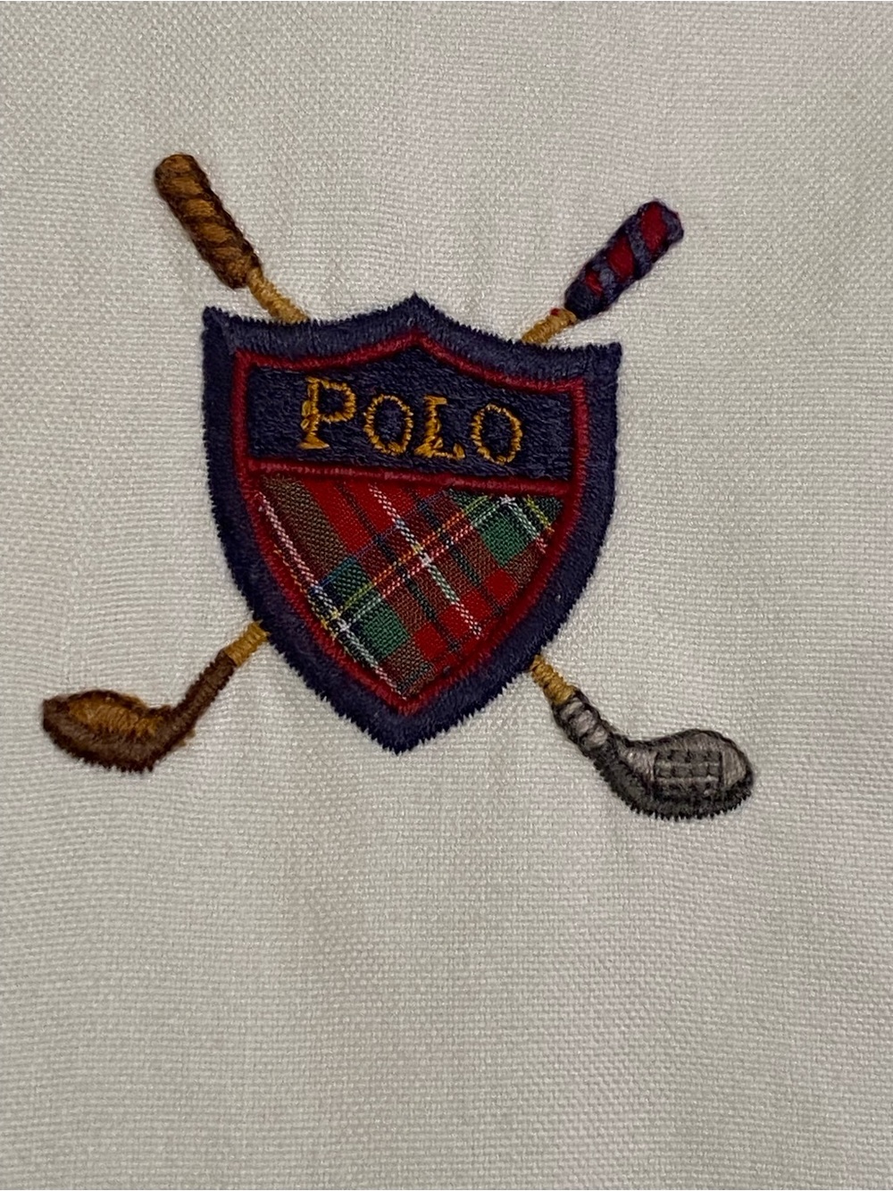 Polo by Ralph Lauren Tilden Crest Embroidered White Button Down Shirt Size M